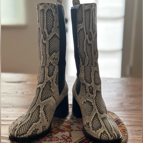 Miista Snakeskin-effect Boots - Picture 2 of 5